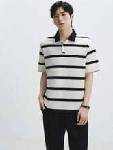 Men's Colorblock Striped Polo Shirt